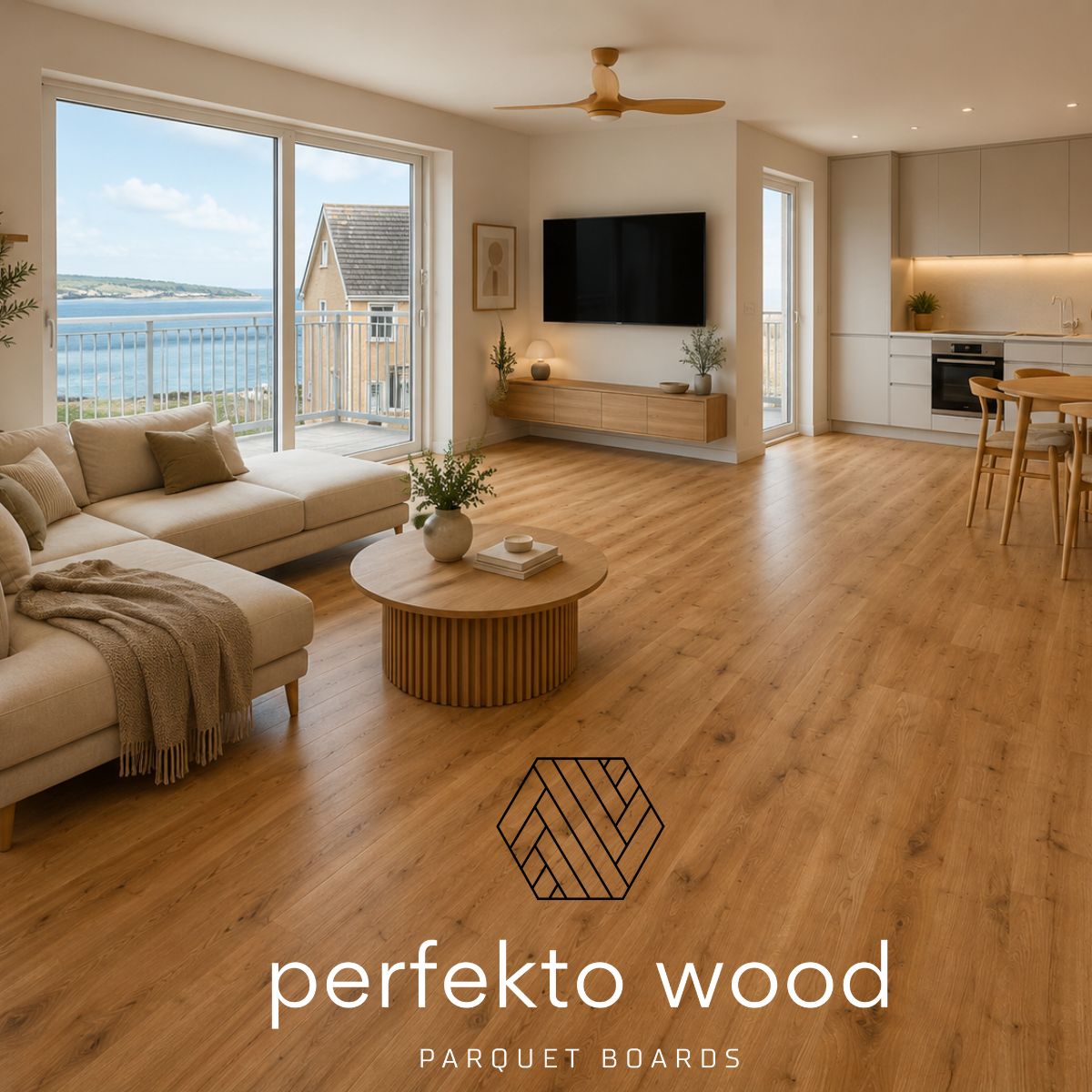 Unfinished engineered oak boards 20.5x140 mm — PerfektoWood oak flooring supplier Lithuania