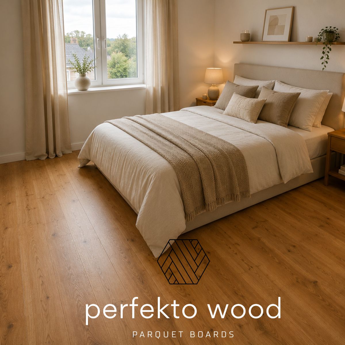 Classic oak boards sanded unfinished Dublin Ireland — 86 m² project — Perfekto Wood
