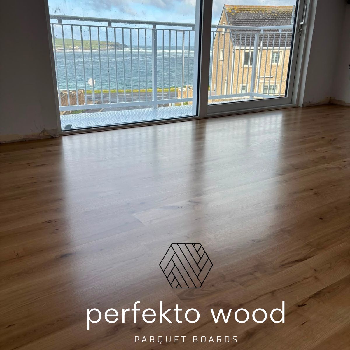 Oak boards 140mm Dublin Ireland residential project — birch plywood base — Perfekto Wood