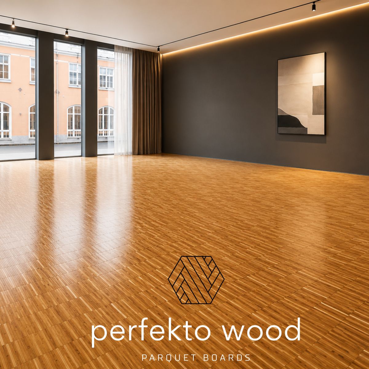 Industrial parquet Tromso Norway interior &mdash; lacquered solid oak &mdash; Perfekto Wood dealer
