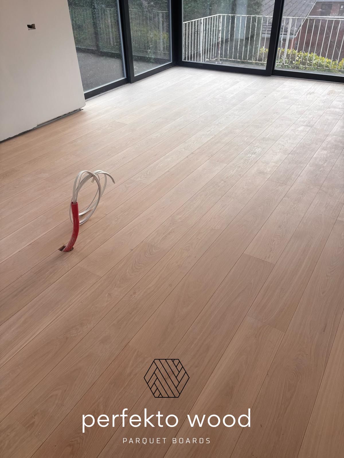Engineered oak boards 240mm sanded unfinished 3+12 birch plywood — 350 m² Dublin Ireland, PerfektoWood