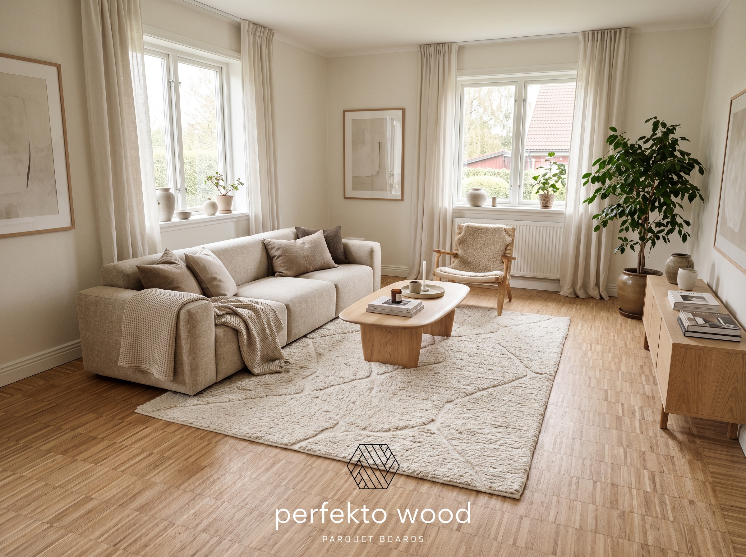 Obehandlad industriparkett i ek &mdash; Huskvarna Sverige PerfektoWood
