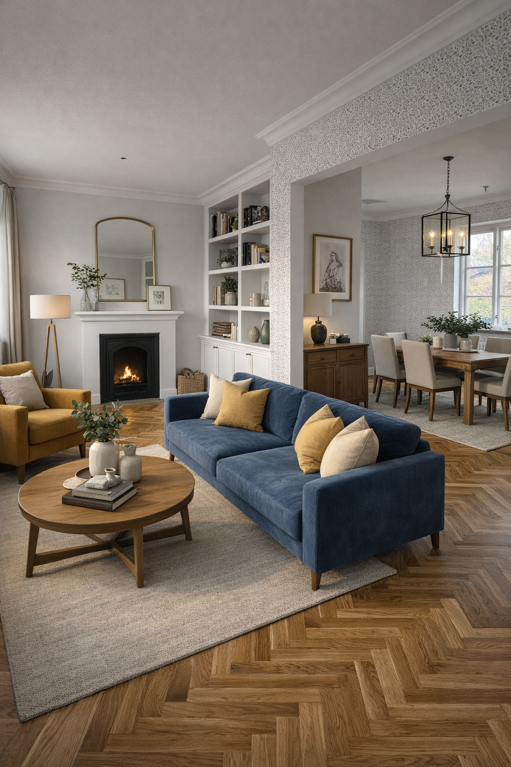 Solid Oak Herringbone Parquet — Rustic with Sapwood, 16x68x408mm | PerfektoWood